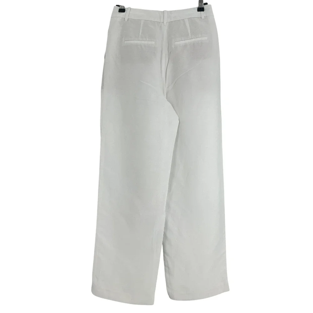 Aritzia The Effortless Pant Tailored Wide-Leg Trousers White Size 4